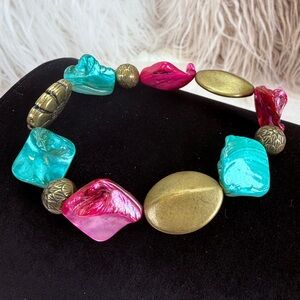 Vibrant multicolor costume, small stretch bracelet